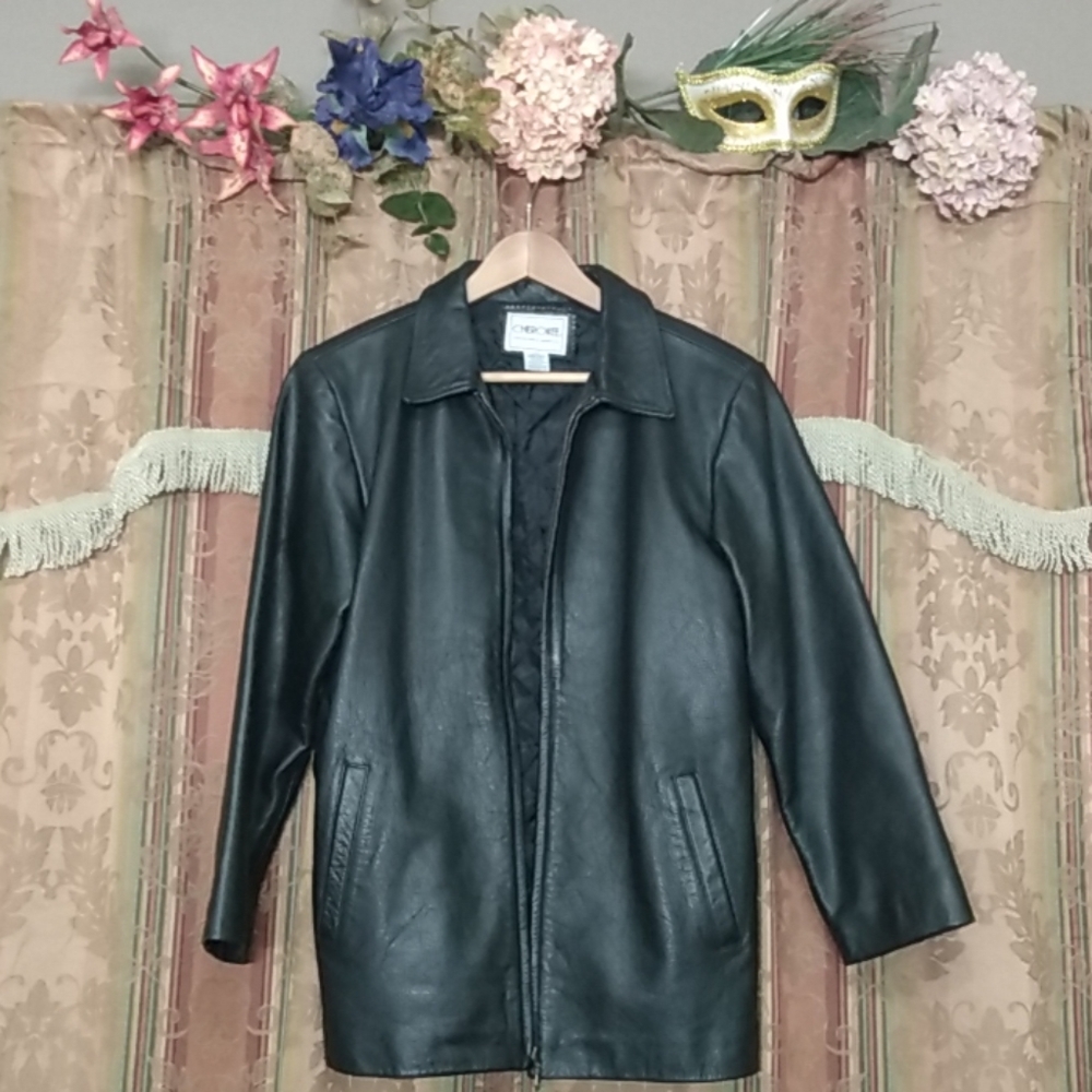 Cherokee Leather Jacket (Black) Size: XL
